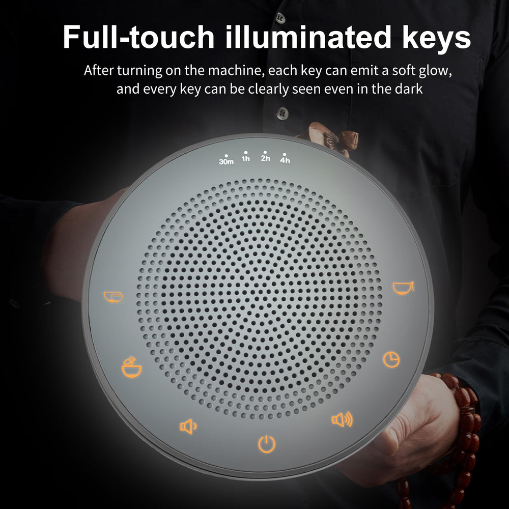 WINISH auto-off timer settings allow customizable meditation durations.