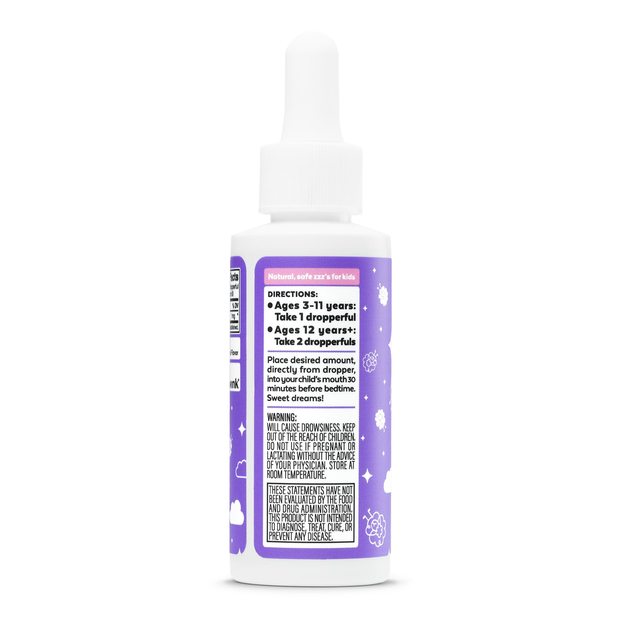 Wink Naturals Wink Well melatonin dropper close up for precise dosing