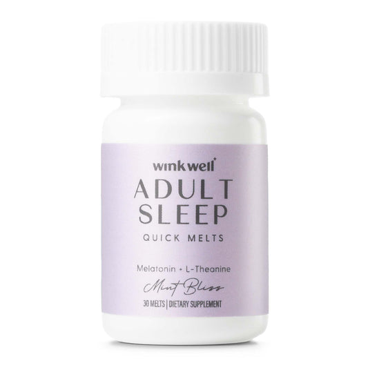 Wink Naturals Wink Well melatonin bottle front supports balanced sleep routines
