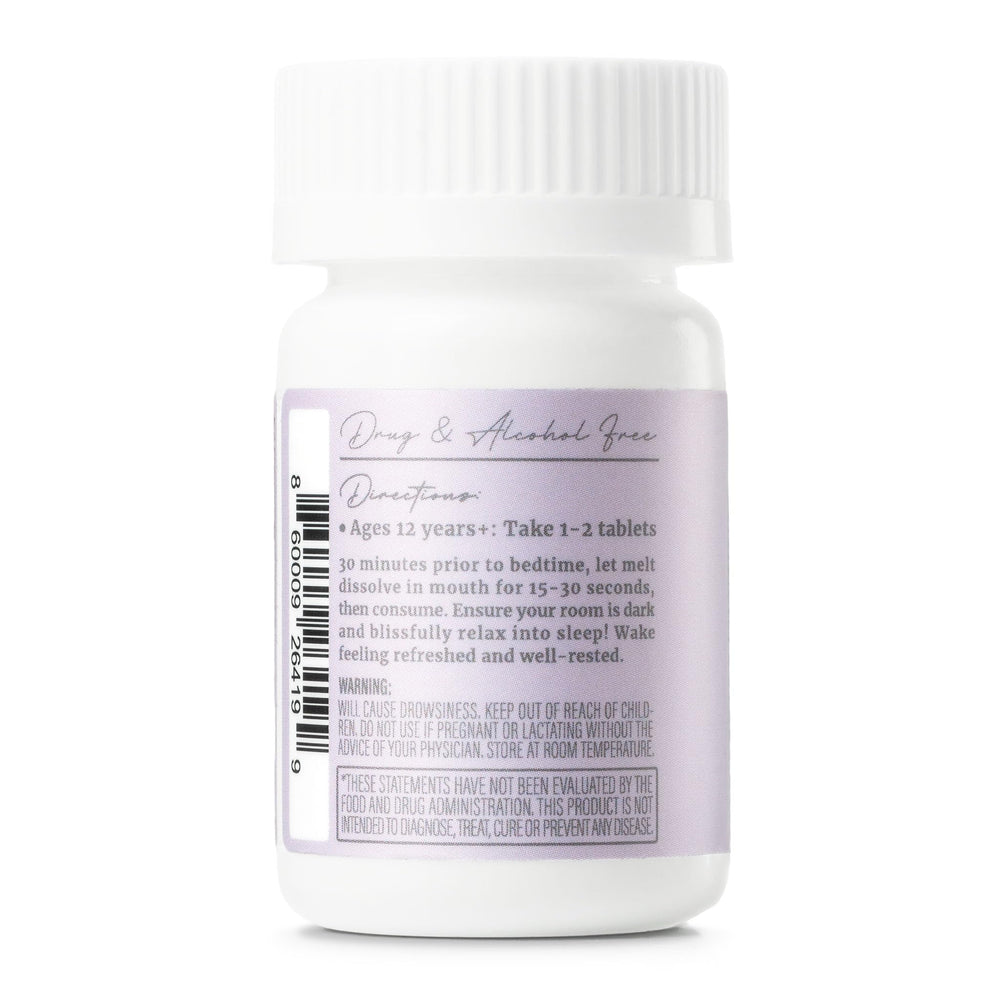 Wink Naturals Wink Well melatonin tablet dissolving on tongue for easy nighttime use