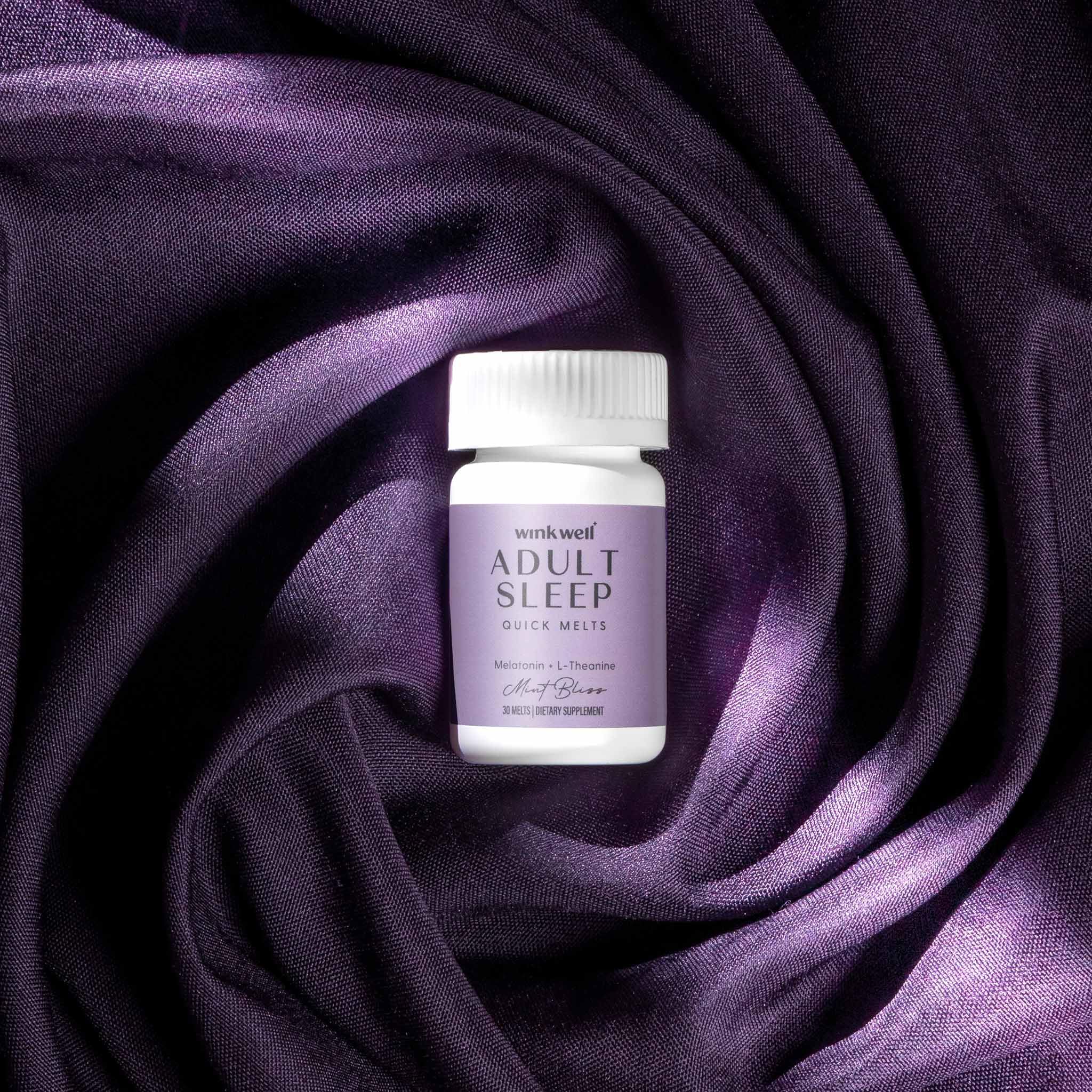 Wink Naturals Wink Well melt dissolving on tongue close-up