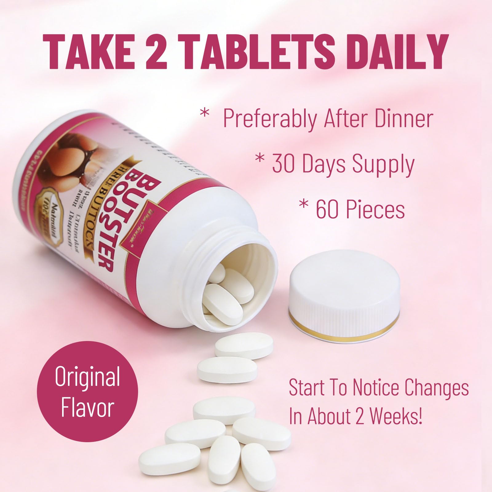 Wins Town Butt Booster tablets on table for daily use
