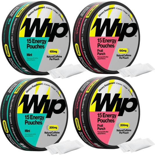 Wip Energy Pouches Mint 100mg front view for portable focus on the go