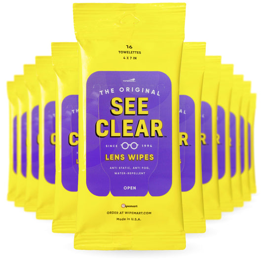 Wipemart See Clear wipes front view pack for quick screen cleaning on the go.