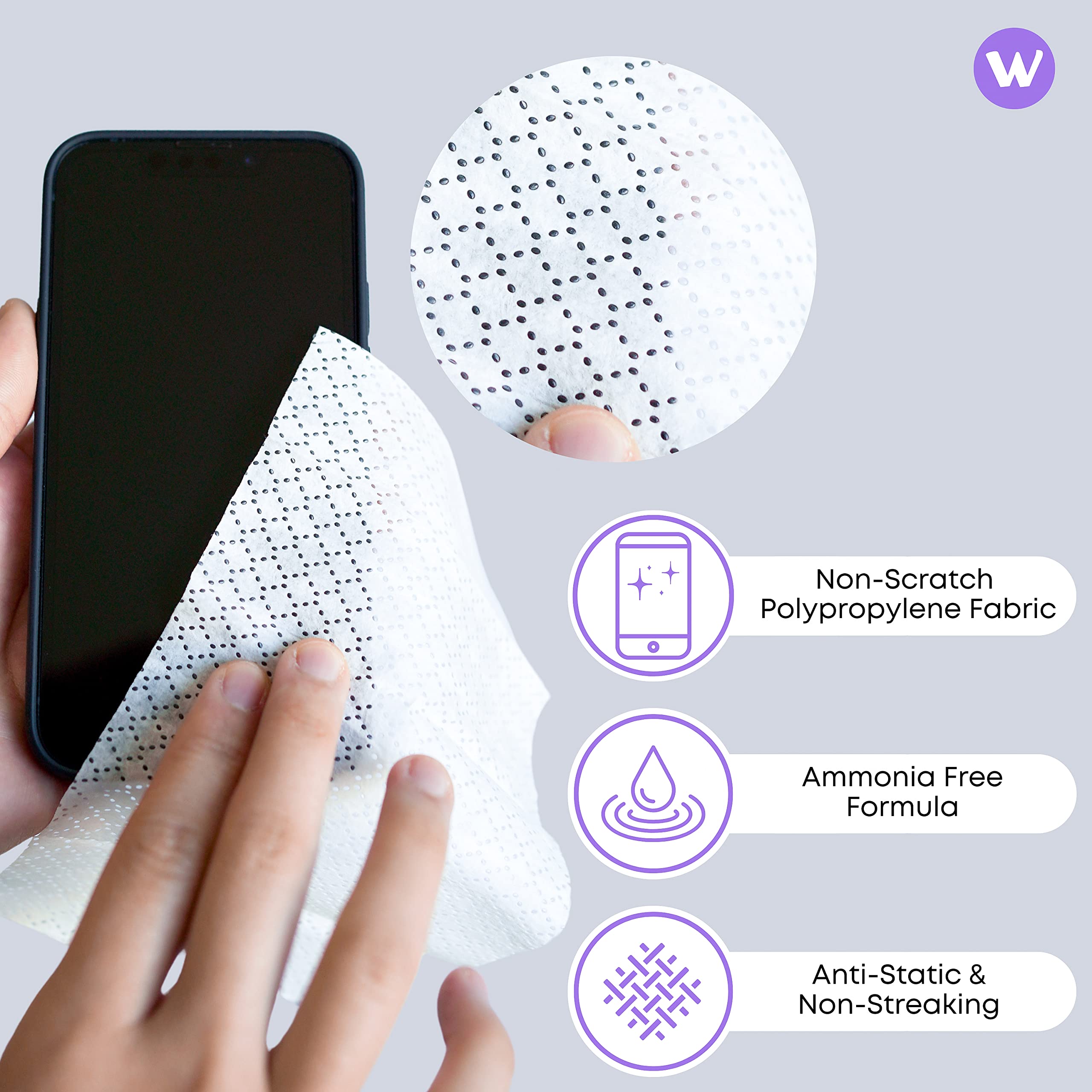 Wipemart See Clear wipes open pack displaying convenient pre-moistened towels.
