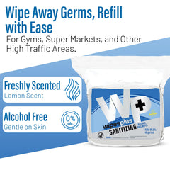 WIPESPLUS aloe vera moisturizing wipes soothe skin during cleansing