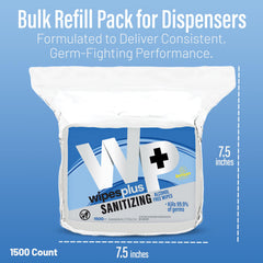 WIPESPLUS wipes kill 99.9% of germs for reliable sanitation