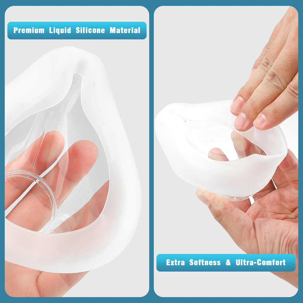 Wiscky AirFit F20 cushion small in-use image promoting uninterrupted sleep.