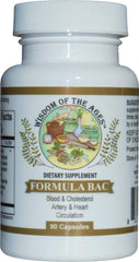 Wisdom of the Ages BAC+ bottle showing total cardiovascular support for daily use