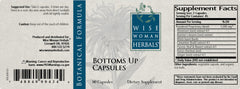 Wise Woman Herbals Bottoms Up packaging in amber glass demonstrates sustainable design.