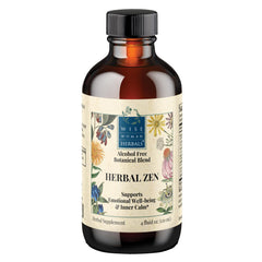 Wise Woman Herbals Herbal Zen bottle with dropper for calm focus and mood support.