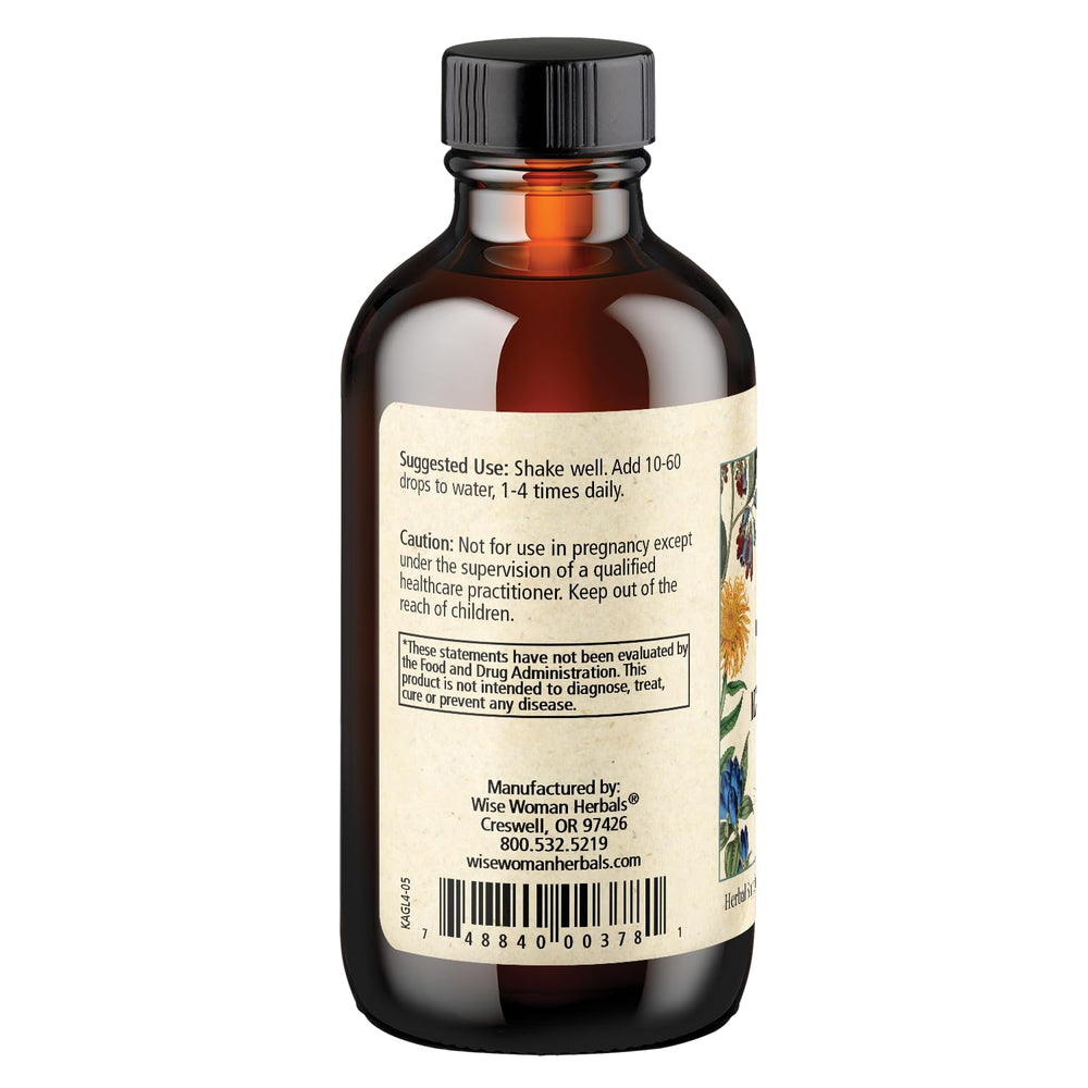 Dropper beside the Wise Woman Herbal Zen bottle for easy, consistent use.