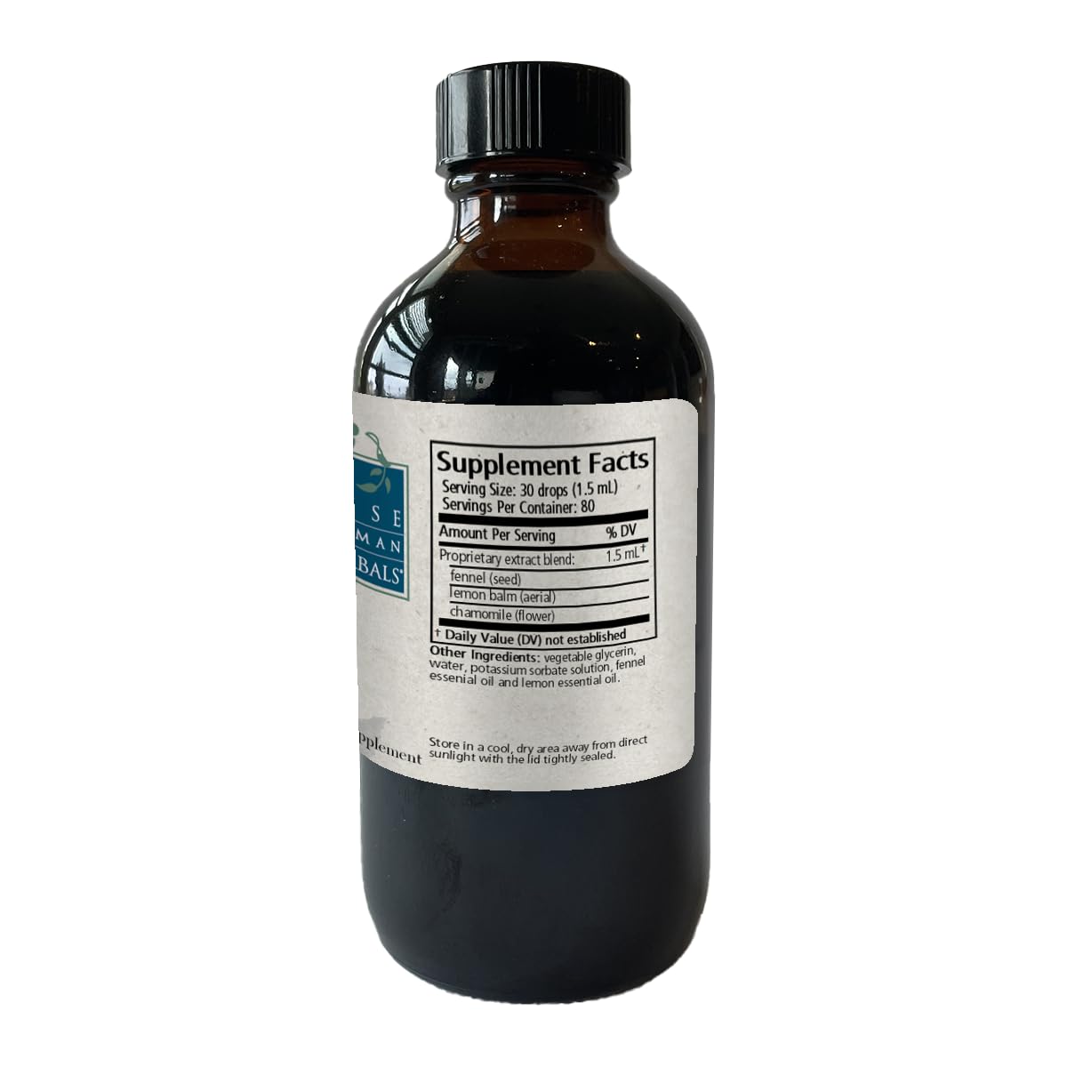 Wise Woman Herbals Tummy Glycerite ingredients feature chamomile and fennel for digestive support