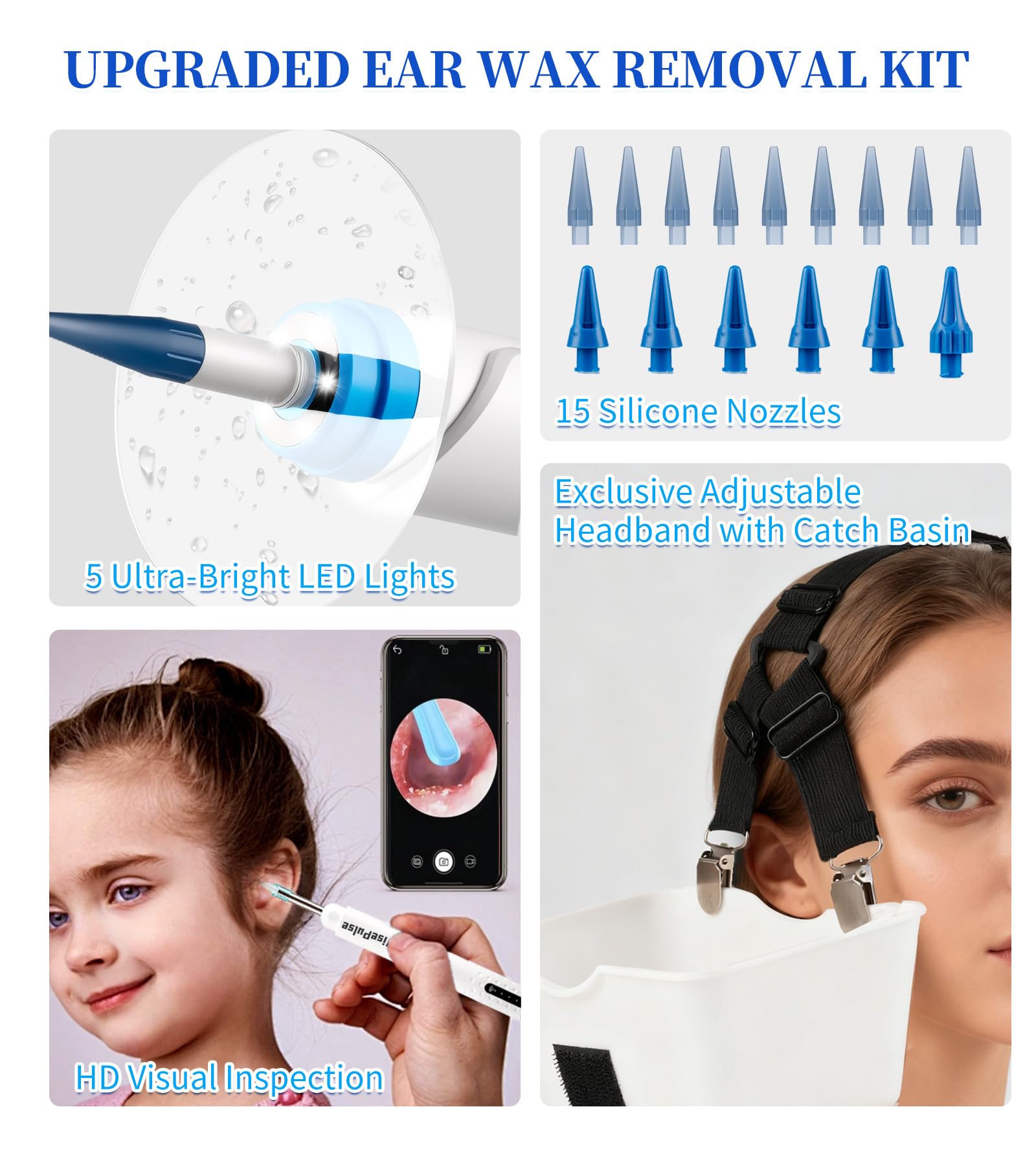 WisePulse ear-wax-remover-soft-silicone-nozzle offers gentle cleaning.