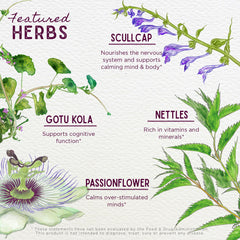 Gotu Kola aerials shown as a calming component in Attention Ally.