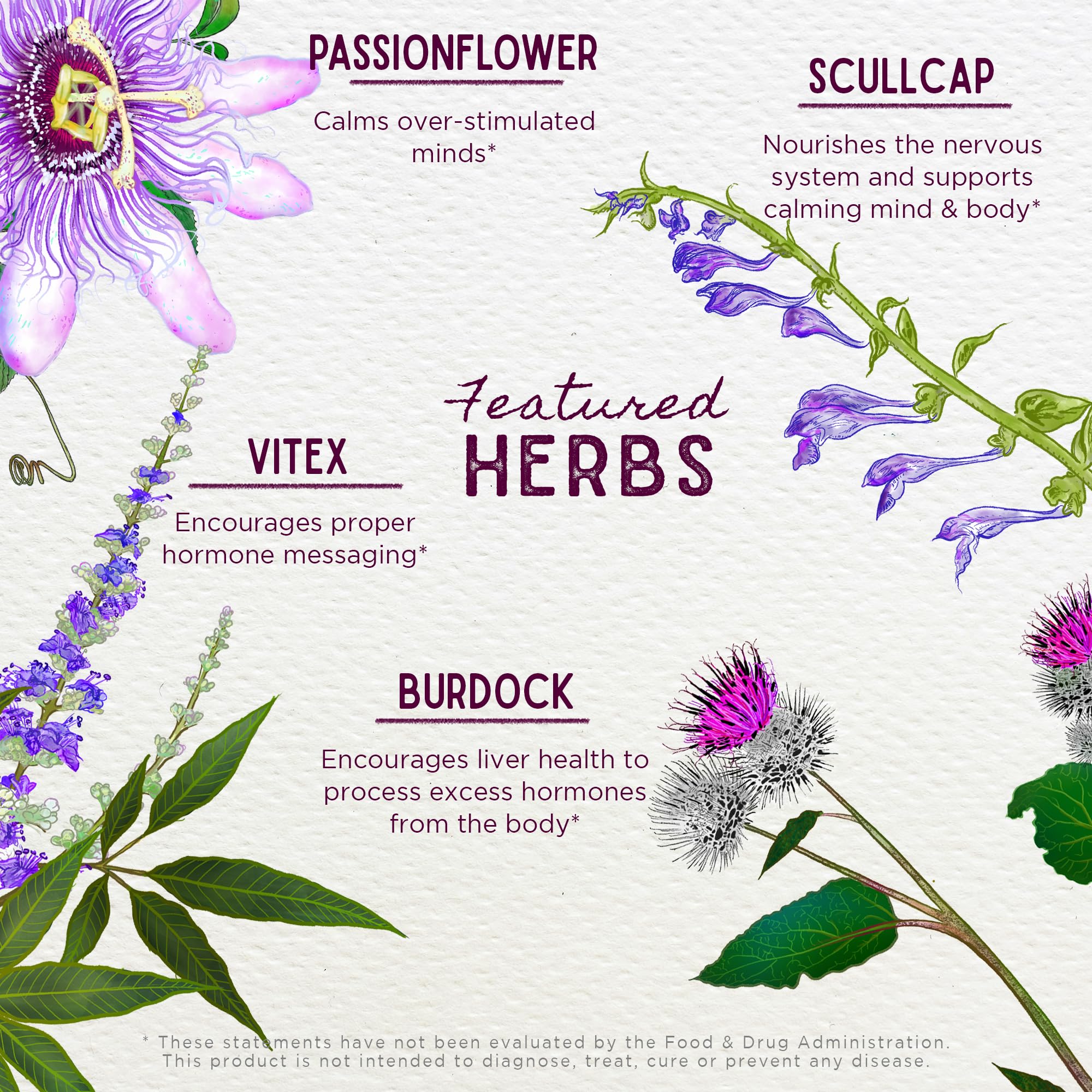 WishGarden Blue Vervain leaf emphasizing calming herb.