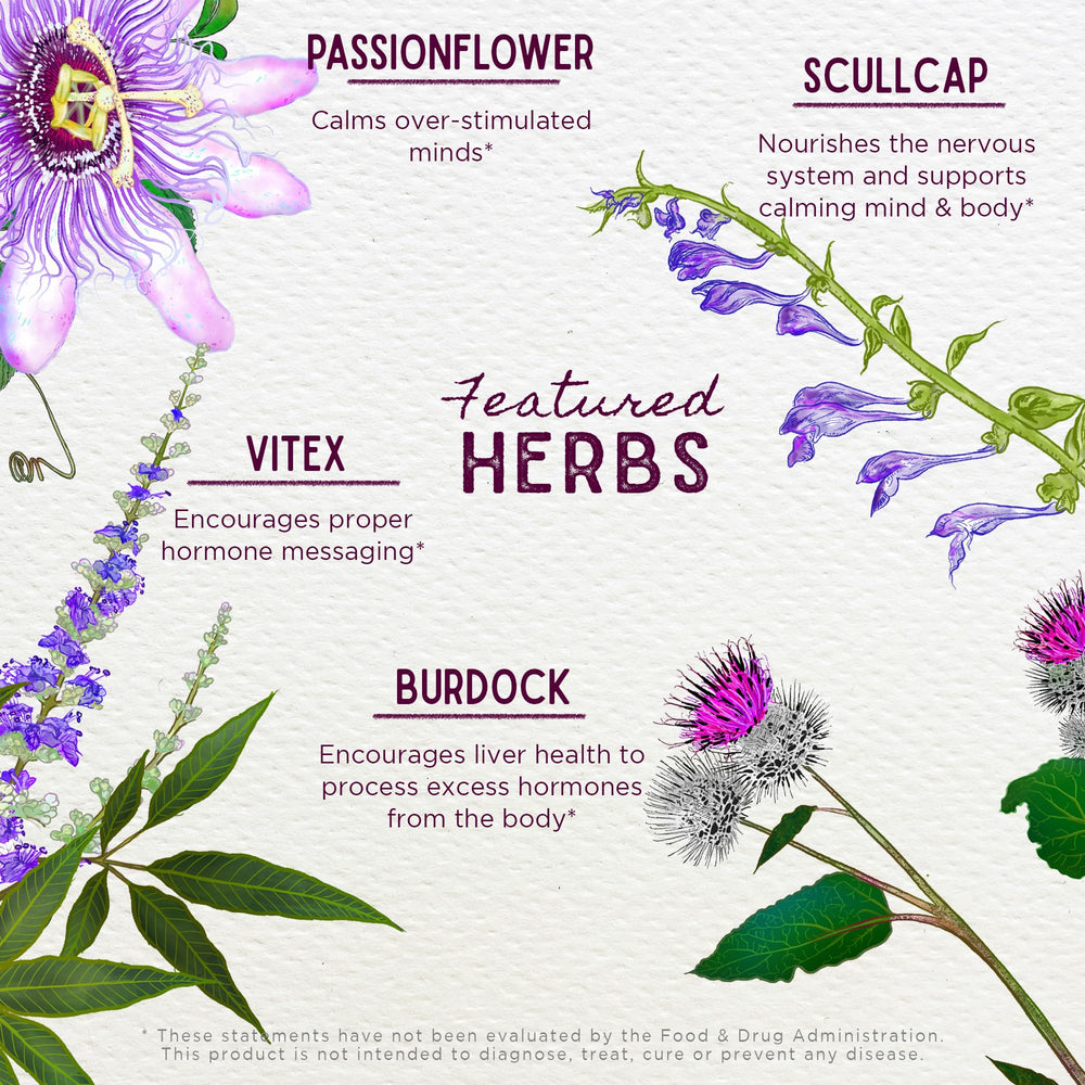 WishGarden Blue Vervain leaf emphasizing calming herb.