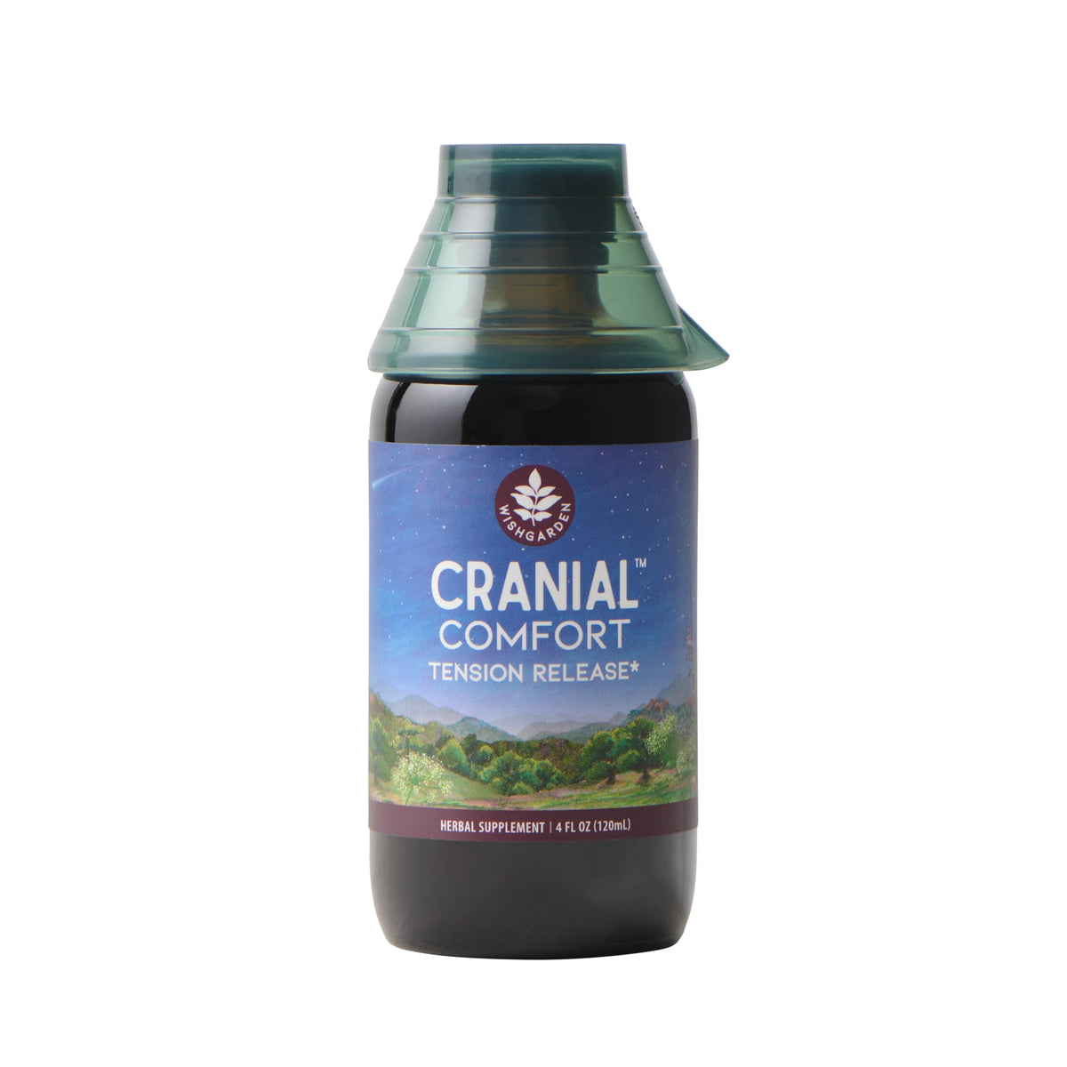 WishGarden Cranial Comfort bottle pour for easy dosing on the go