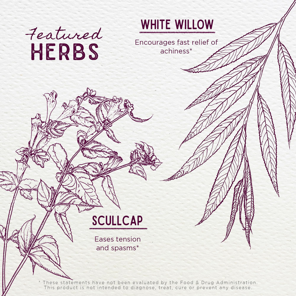WishGarden Cranial Comfort label highlighting organic and vegan formula