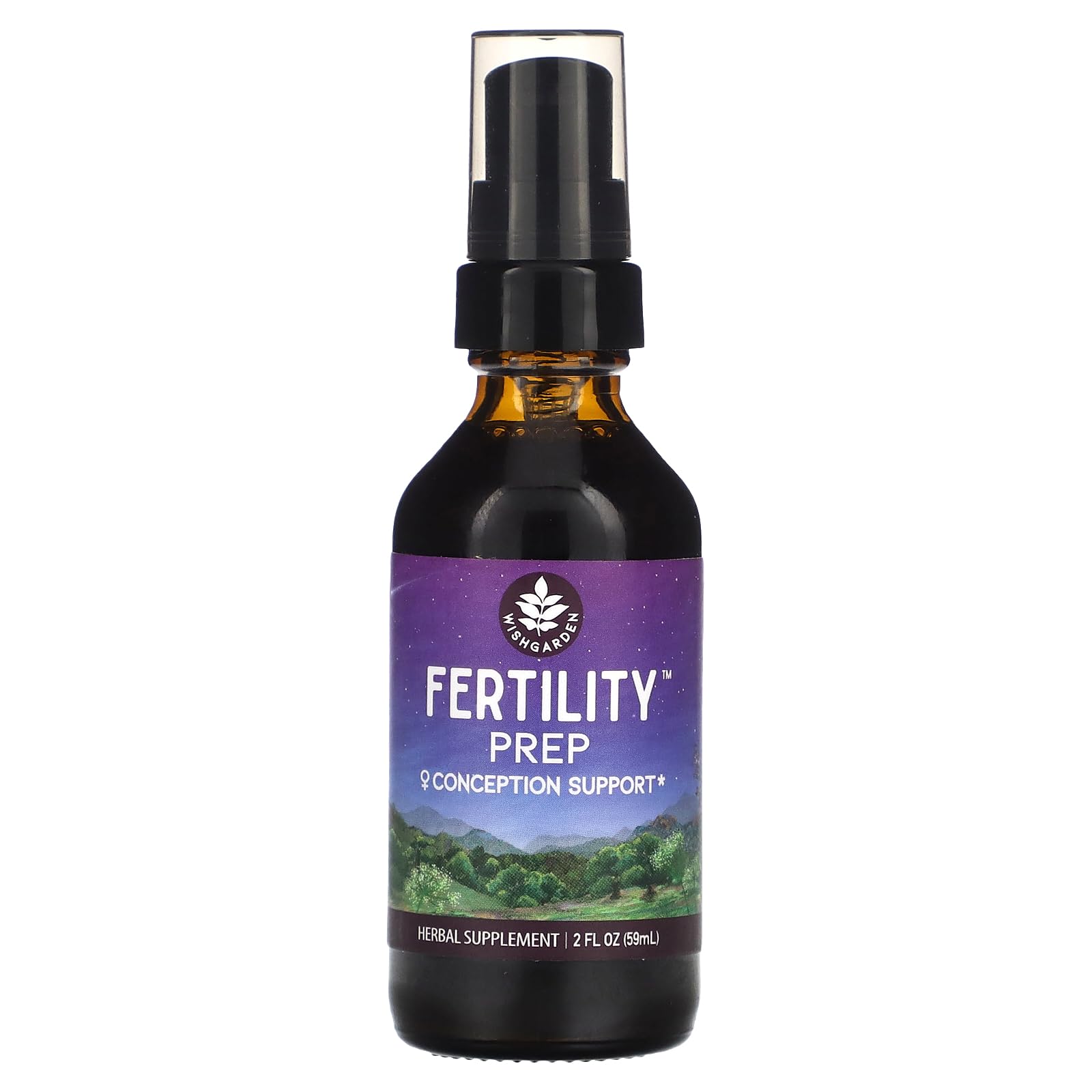 WishGarden Fertility Prep bottle with dropper for daily hormonal balance.