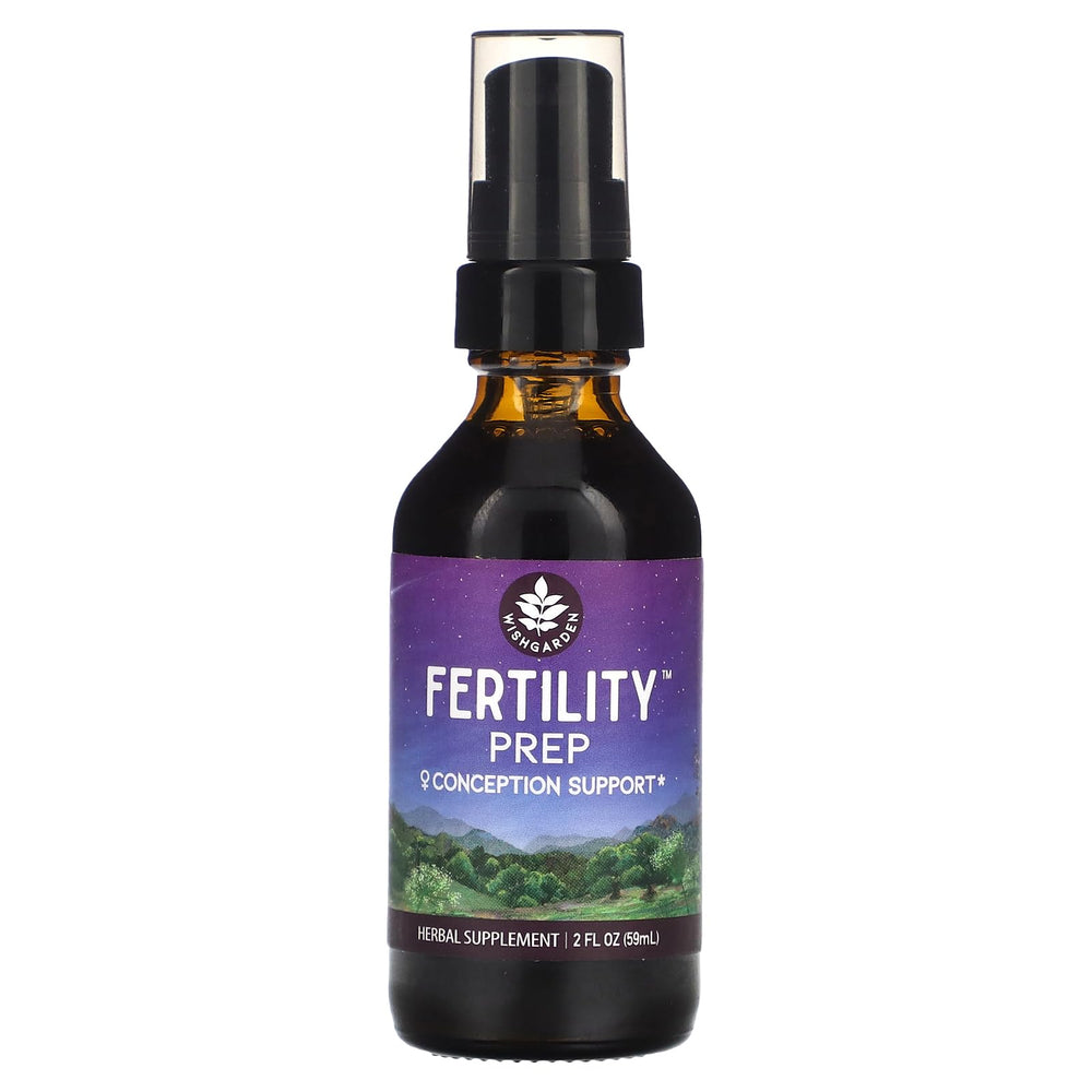 WishGarden Fertility Prep bottle with dropper for daily hormonal balance.