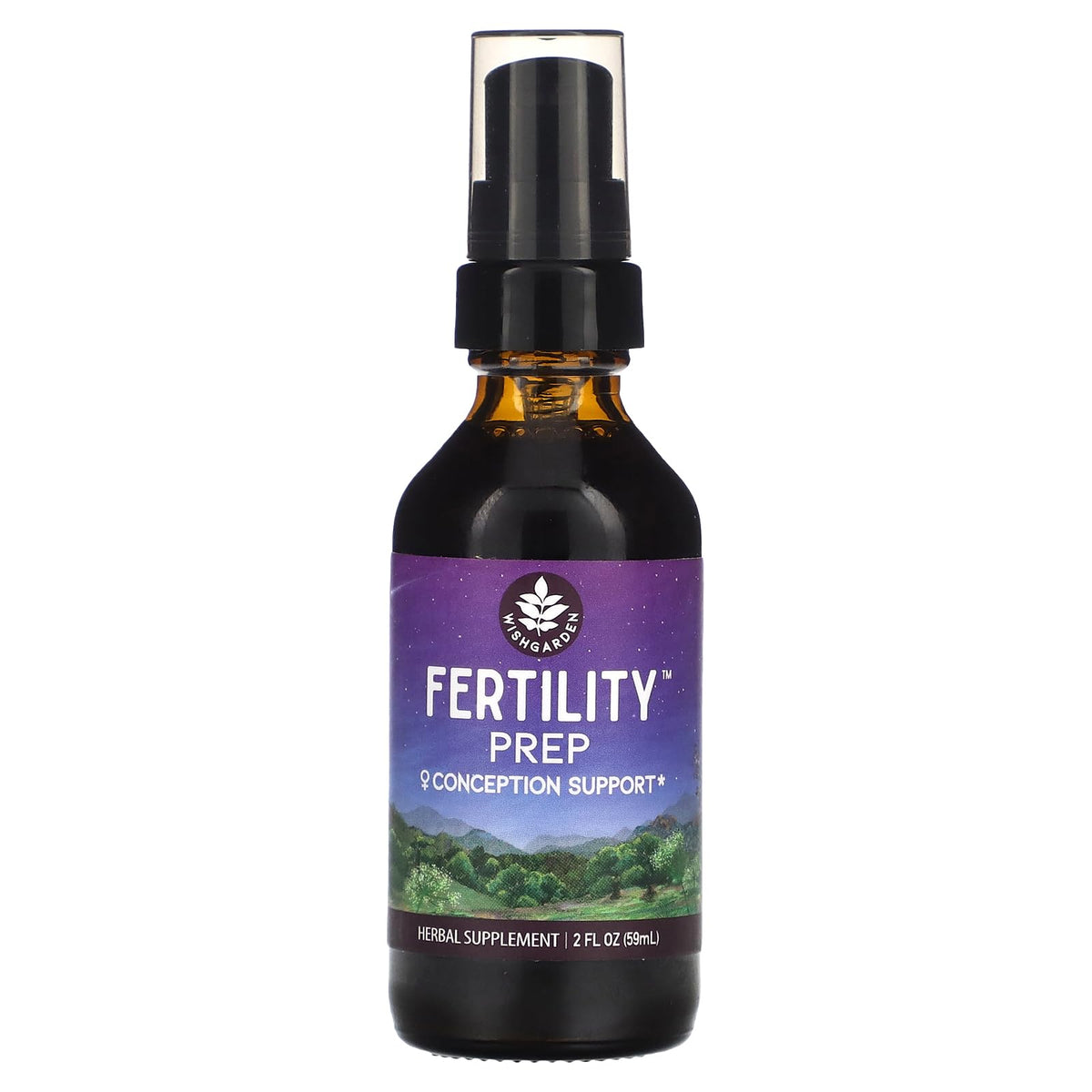 WishGarden Fertility Prep bottle with dropper for daily hormonal balance.