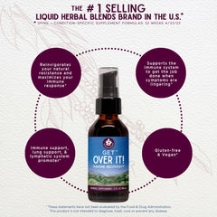 WishGarden Get Over It! front label shows ingredients and sustainability focus.