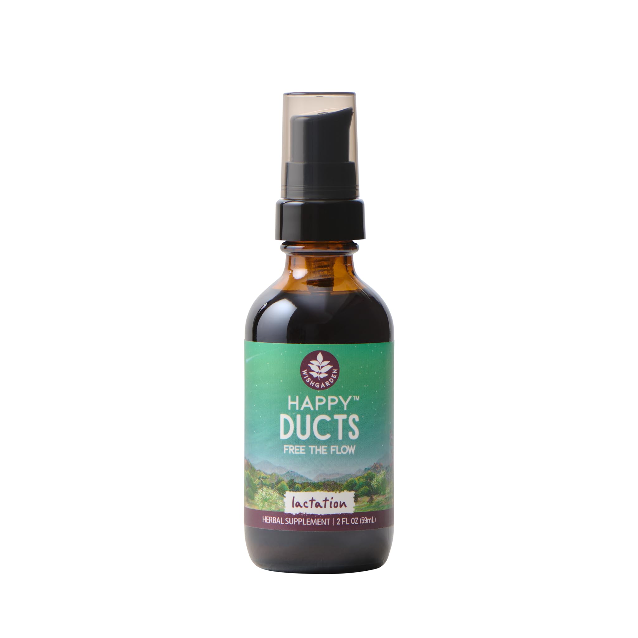 WishGarden Happy Ducts bottle with dropper for quick engorgement support.