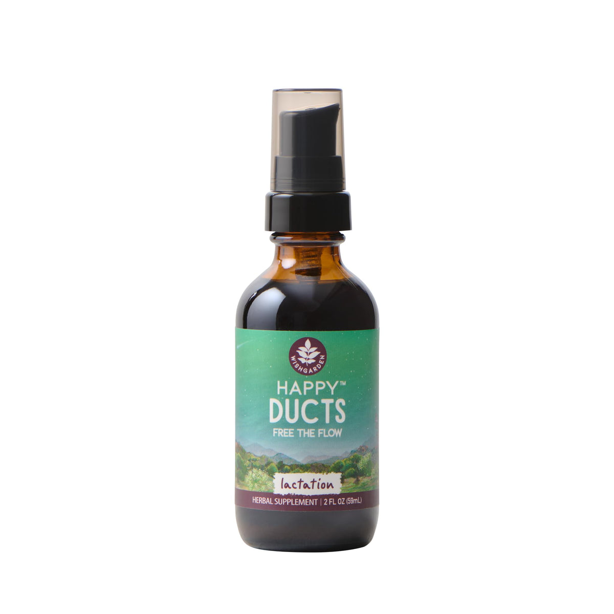 WishGarden Happy Ducts bottle with dropper for quick engorgement support.