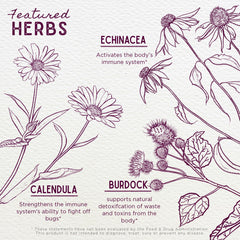 WishGarden bottle close-up reveals tincture color and consistency of the herbal blend.