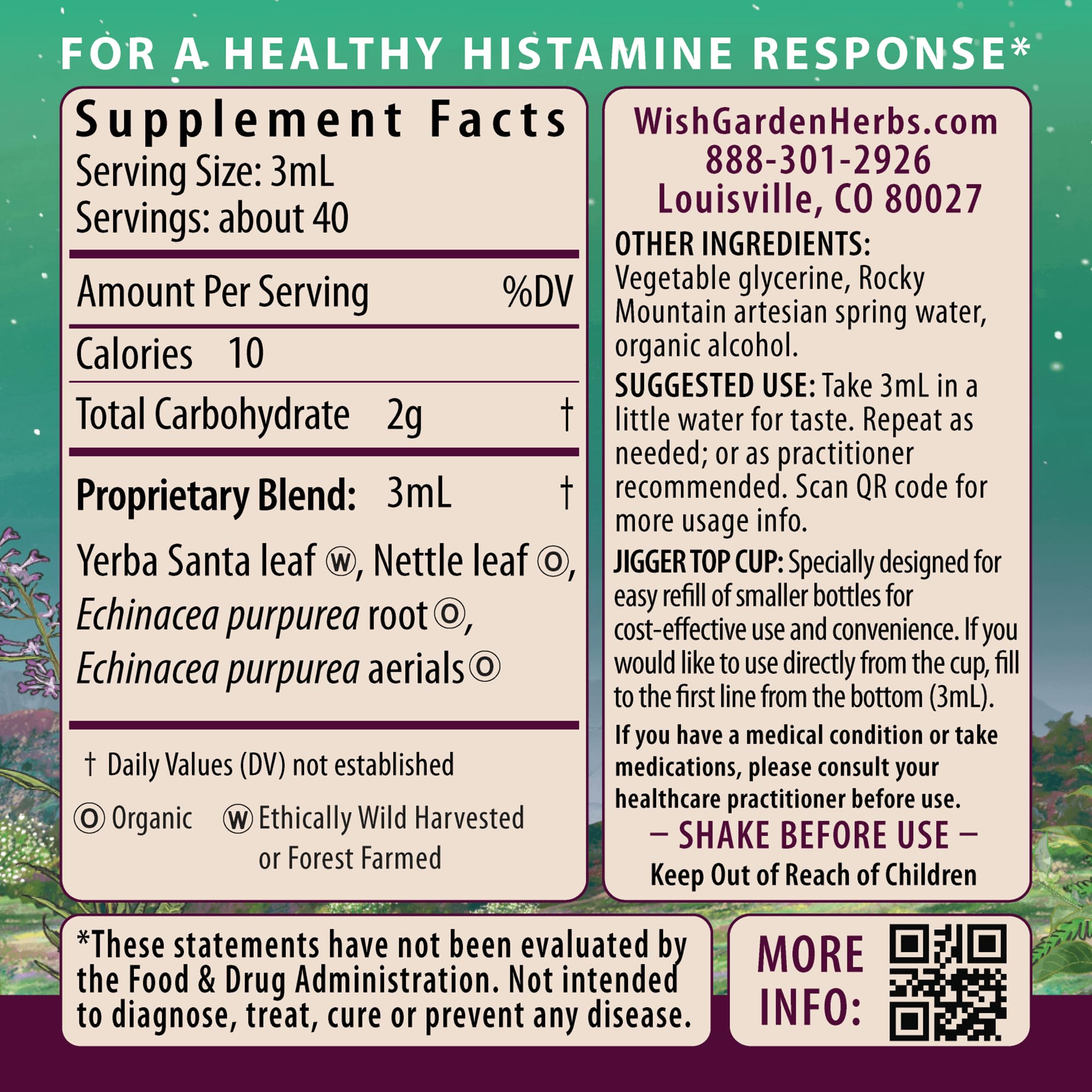 WishGarden Kick-Ass Allergy for Pregnancy dropper used for on-the-go dosing.