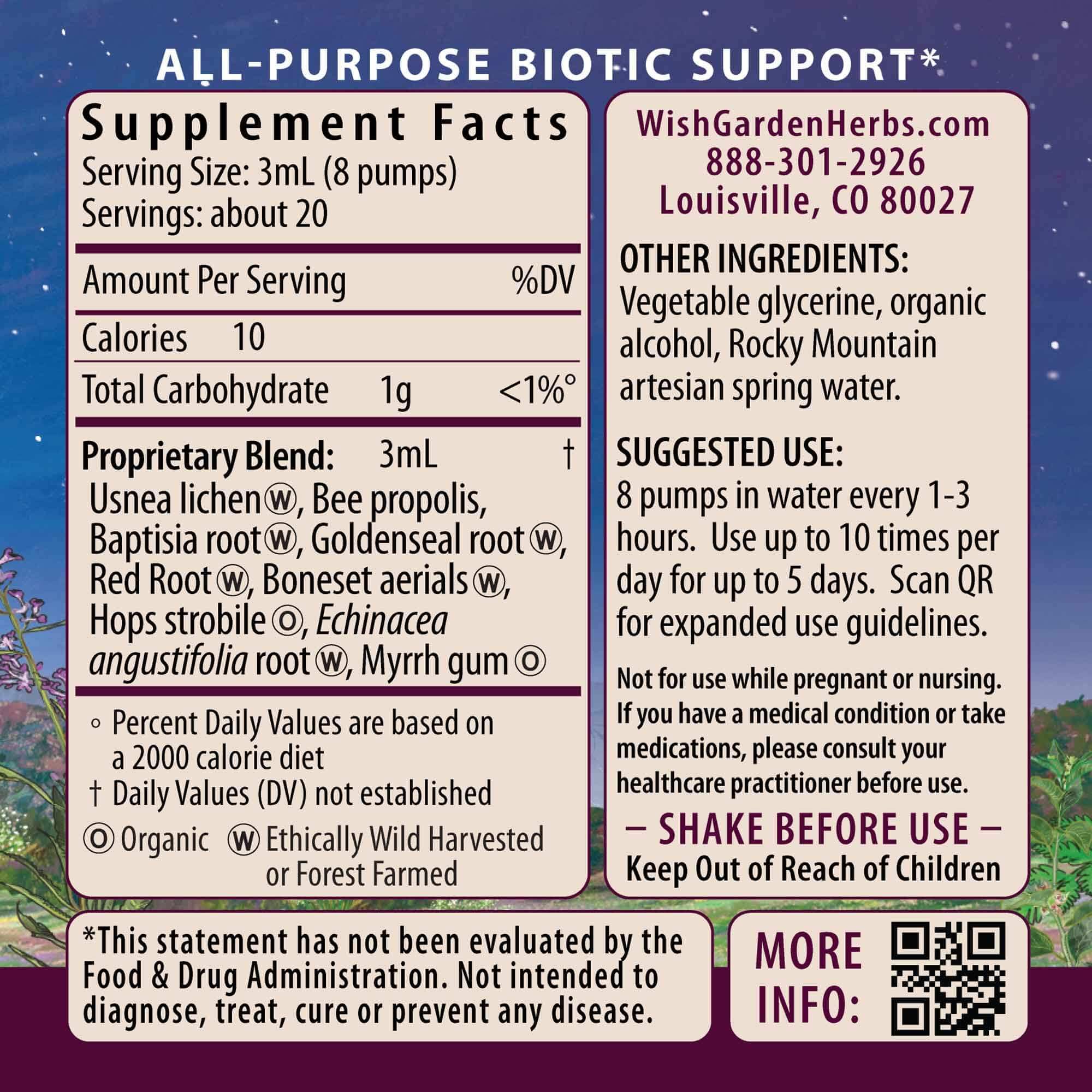 WishGarden Kick-Ass Biotic Immune Hero dropper for quick, adjustable dosing
