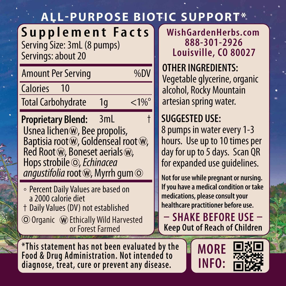 WishGarden Kick-Ass Biotic Immune Hero dropper for quick, adjustable dosing