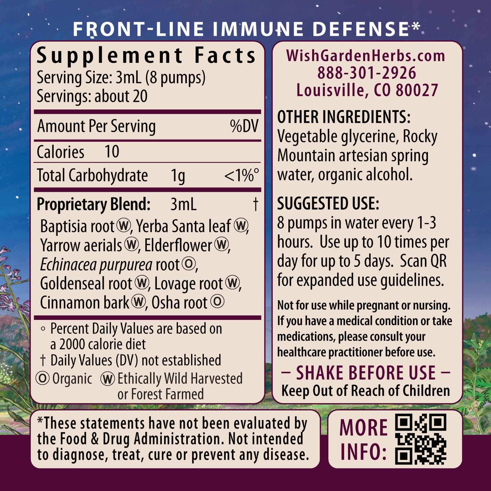 WishGarden Kick-Ass Immune Activator dropper releasing precise 3 mL doses.