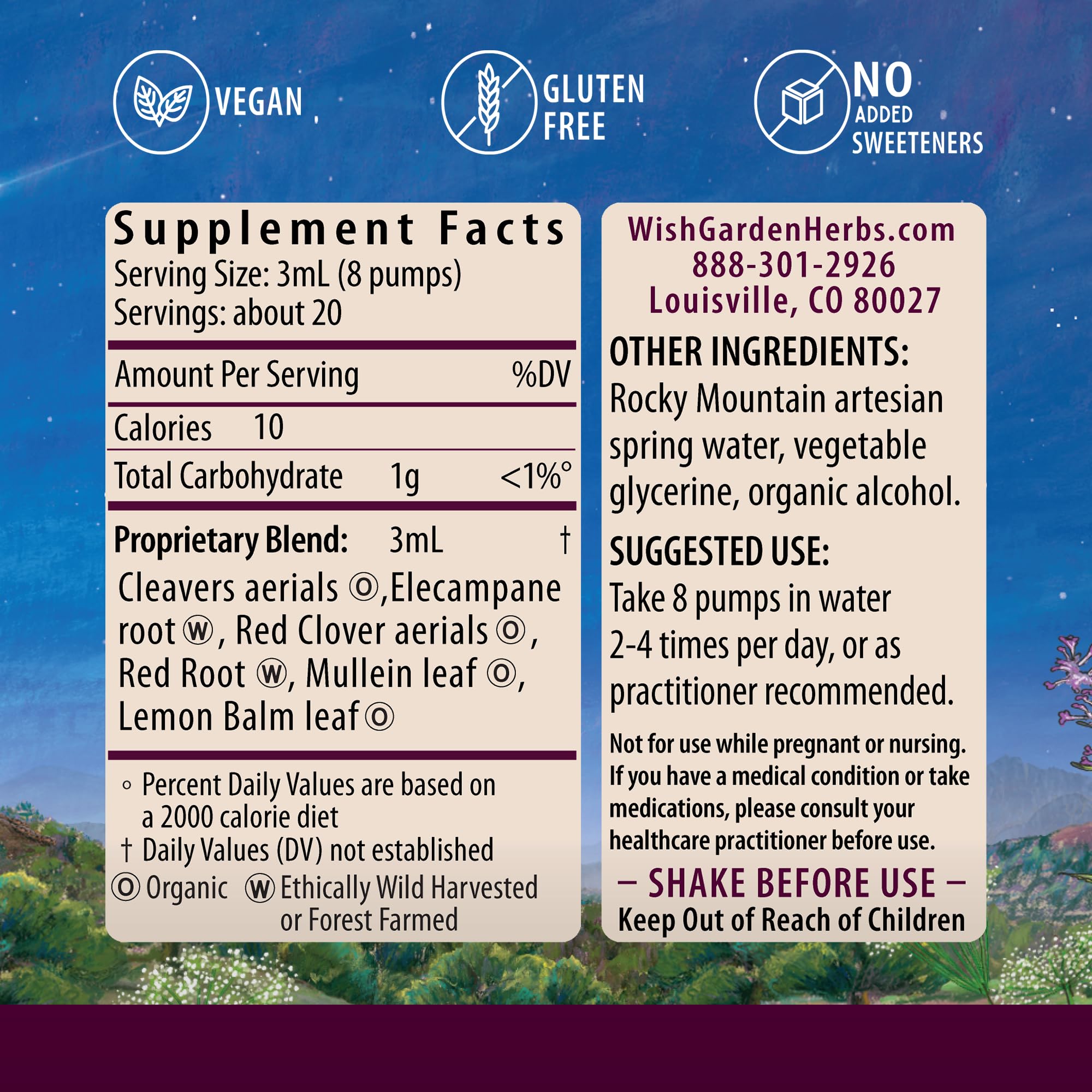 WishGarden Respiratory Strength liquid drops ready to mix for fast absorption