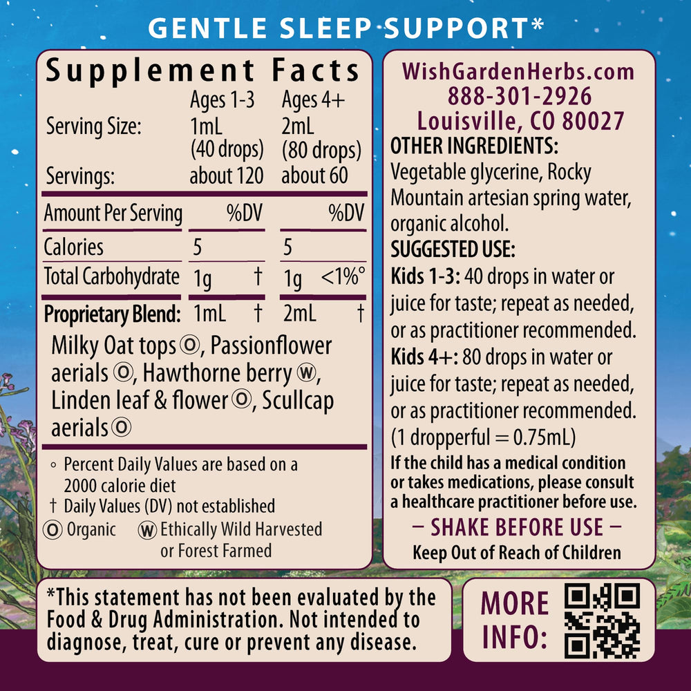 Sleepy Nights for Kids dropper-dosing scene showing customizable bedtime amounts
