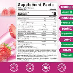 Wiszeen D3 B12 gummies closeup showing chewy texture for daily energy