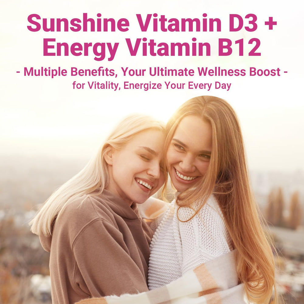 Wiszeen D3 B12 gummies bottle label lists 10000 IU D3 and 500 mcg methyl B12