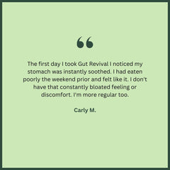 With Meraki Co. Gut Revival scene promoting daily digestive wellness and microbiome balance.
