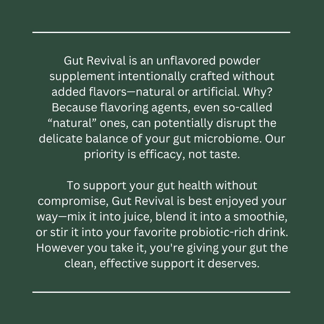 With Meraki Co. Gut Revival label detail helping customers verify premium ingredients.