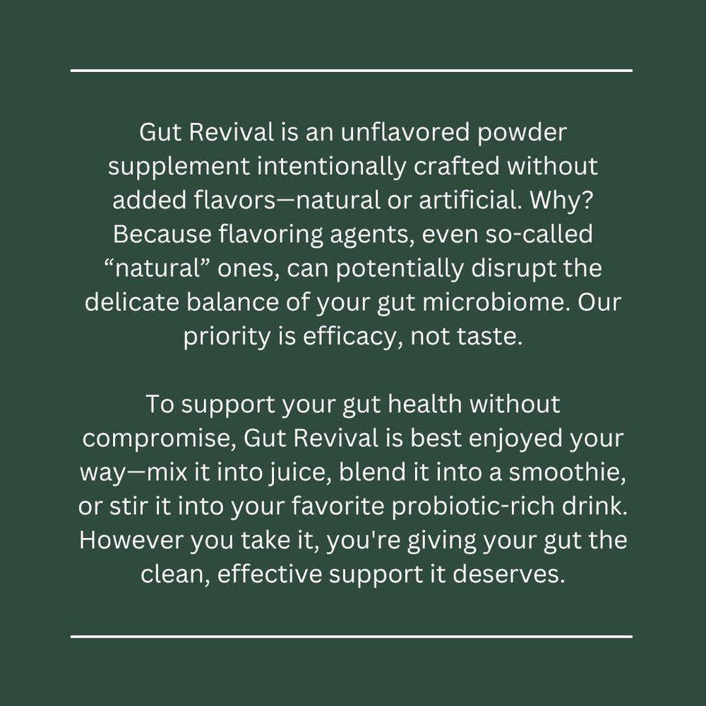 With Meraki Co. Gut Revival label detail helping customers verify premium ingredients.