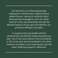 With Meraki Co. Gut Revival label detail helping customers verify premium ingredients.
