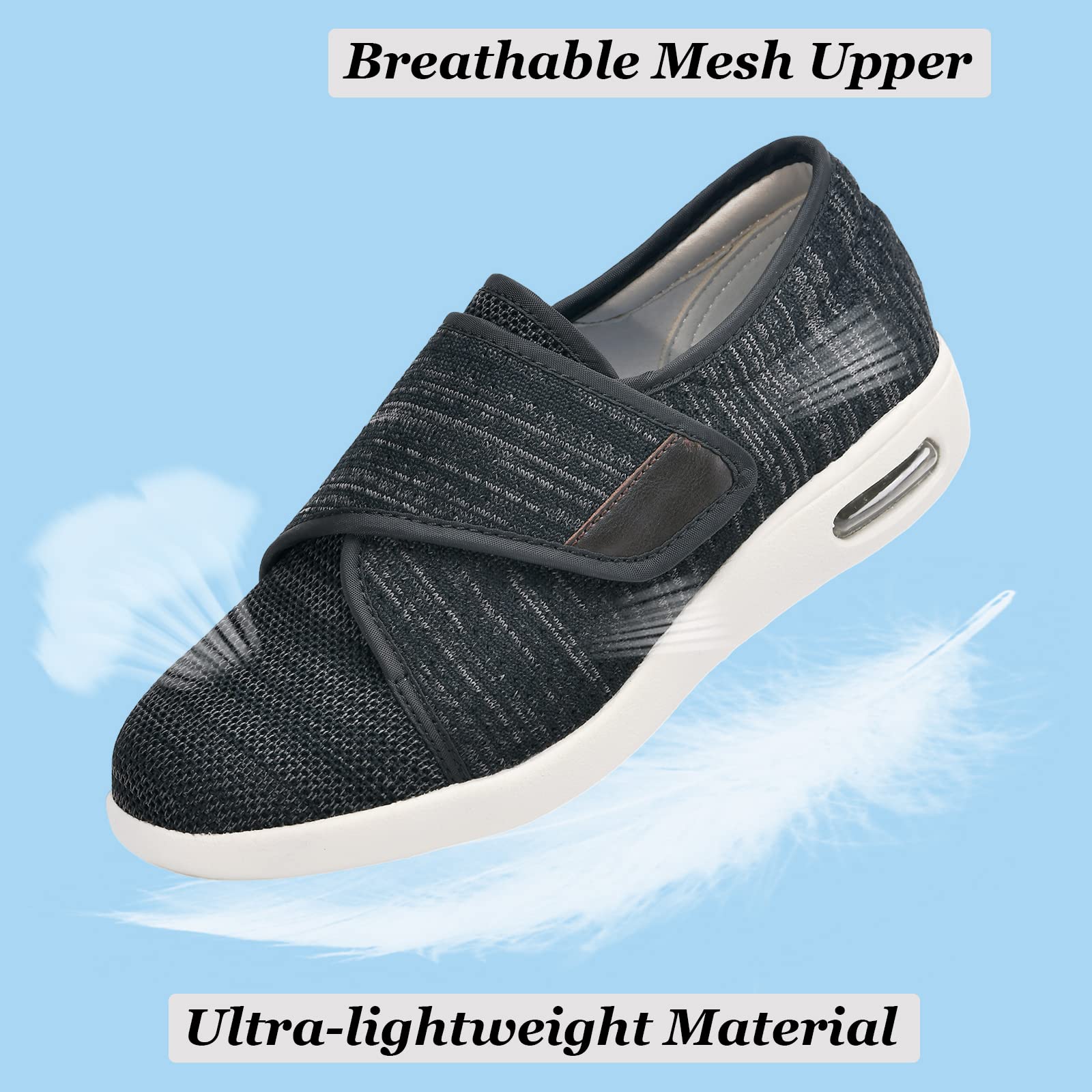 W&LESVAGO air cushion sole distributes pressure for heel relief