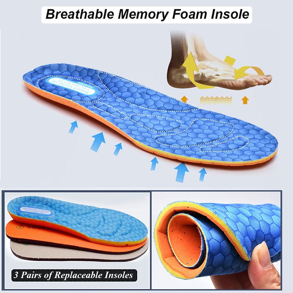 W&LESVAGO beige walking shoe upper and breathable lining for all-day wear