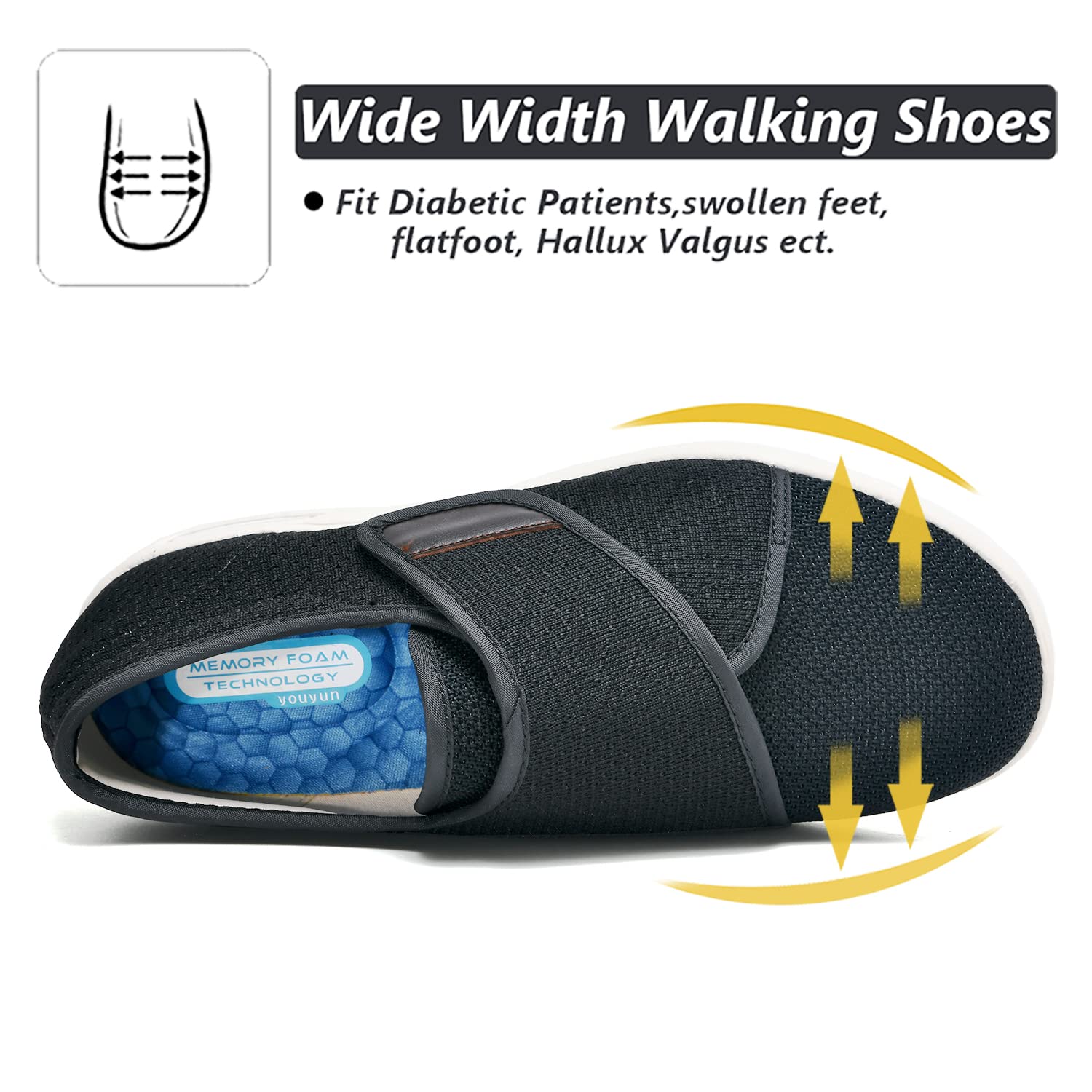 W&LESVAGO removable insoles in 5mm and 3mm sizes for easy adjustment.