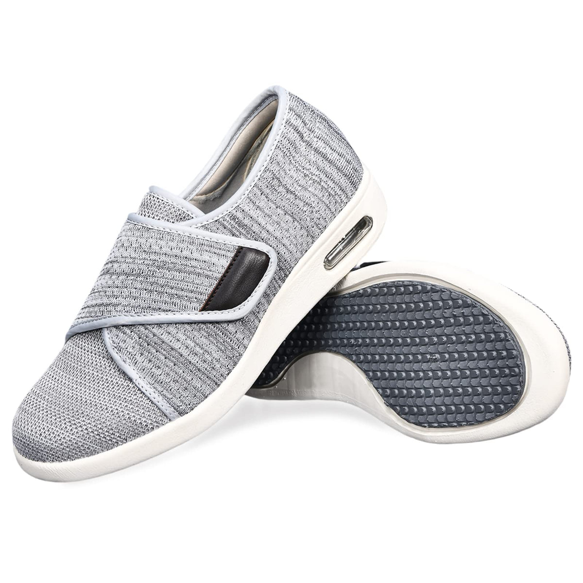W&LESVAGO wide-width walking shoes with Velcro closure for adjustable fit