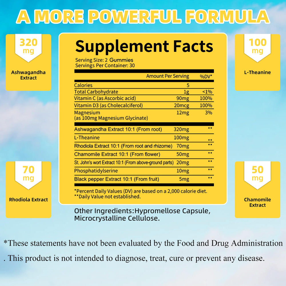 Wllbdloig cortisol gummies with ashwagandha jar for balanced mood