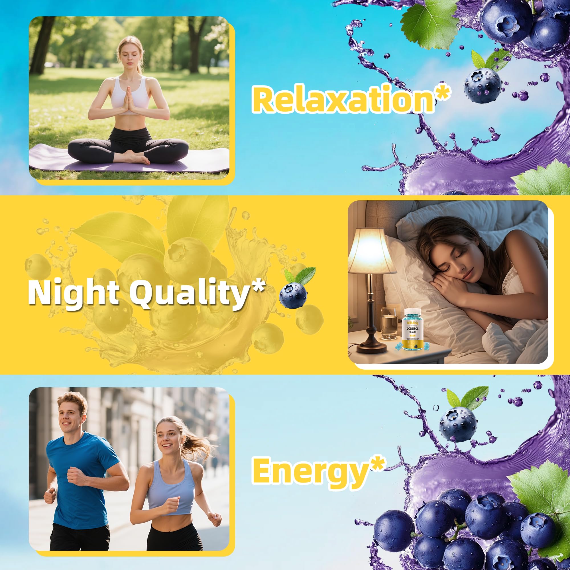 Wllbdloig cortisol gummies with L-Theanine highlight relaxation