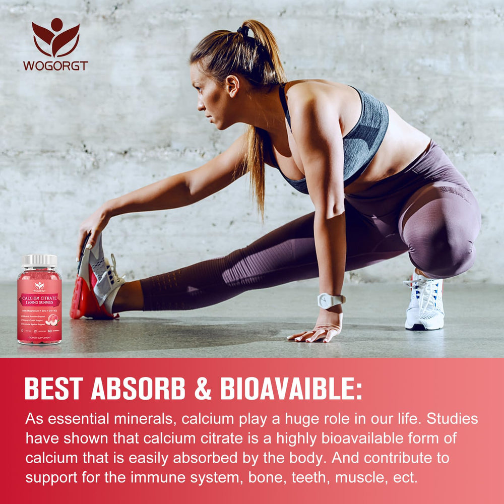 WOGORGT absorption-optimized calcium with D3 and K2 boost.
