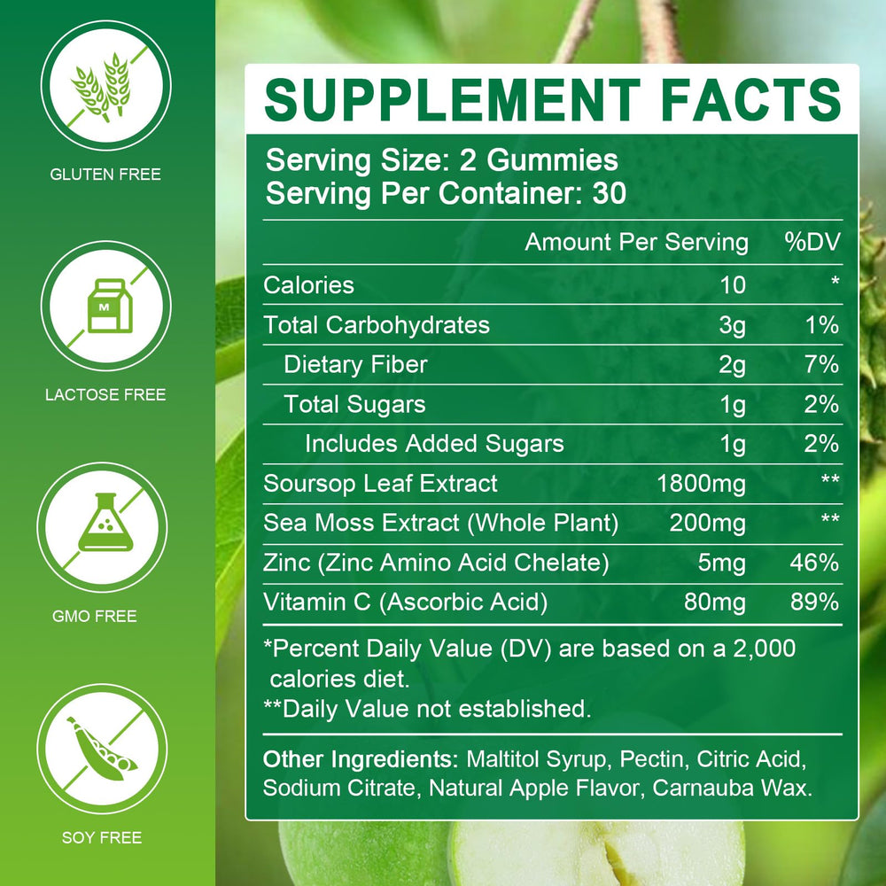 WOGORGT Sea Moss extract gummies highlight minerals for energy and digestion.